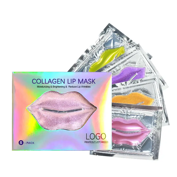

Free Sample private own label logo natural skincare hydrating organic lipmask moisturizing hydrogel lip mask sheets bulk