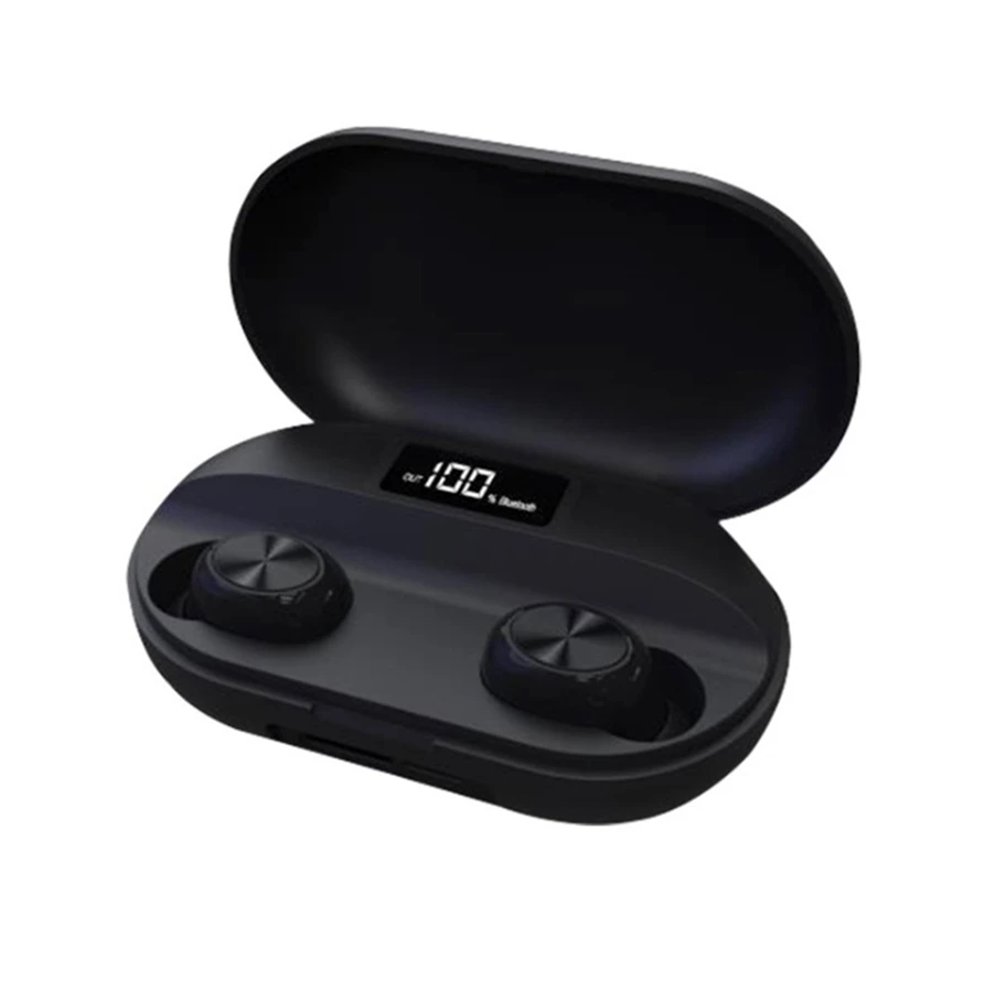 
2020 noise cancelation waterproof led oem odm wireless tws earbuds charger case 