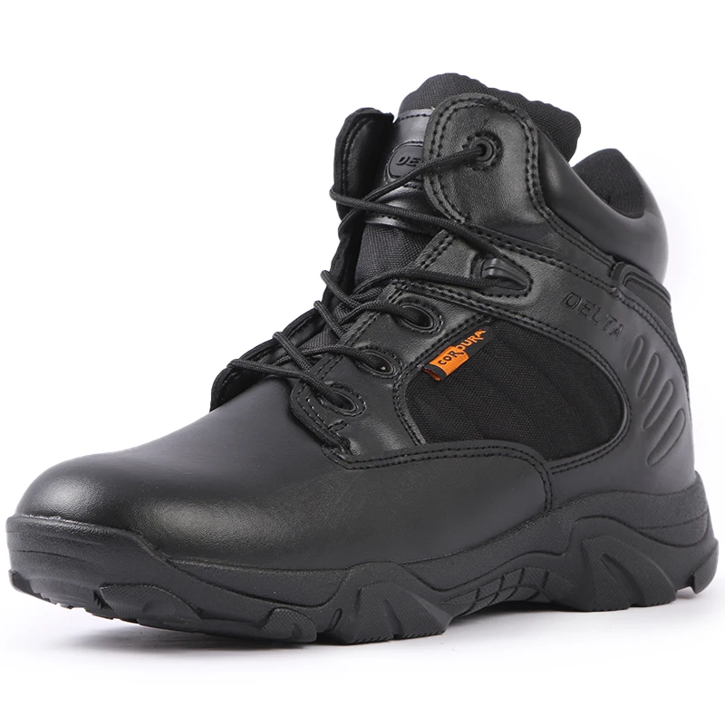 

Wholesale Army & Police Men Shoes Side Zipper Genuine Leather Combat Boots Shoe for Men Made in China