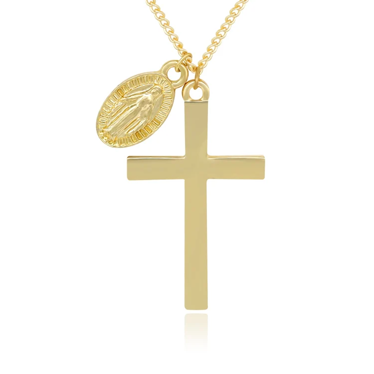 

Bisuteria Dainty gold plated jesus cross Halskette Custom Jewelry China, Picture