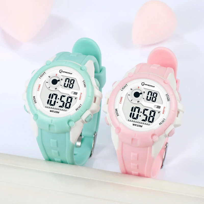 

Shock Resistant Cute kids watch candy color girls ladies waterproof sport watch