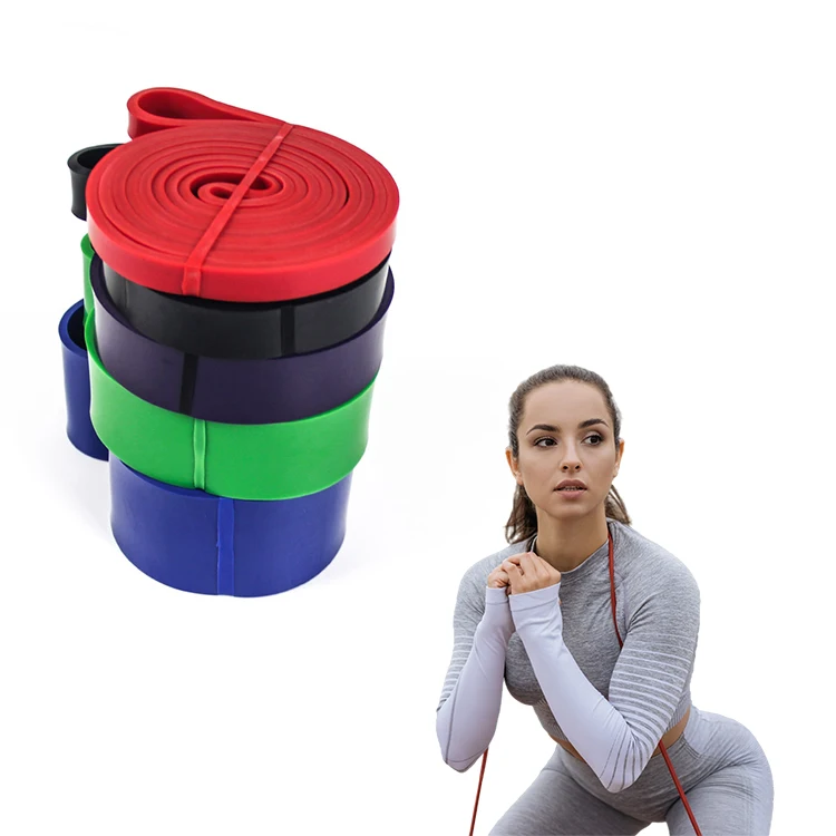 

5 Pcs Set Wholesale Loop Band Workout Fitness Pull Up Assist Exercise Elastic Resistance Bands, Red,black,purple,green,blue