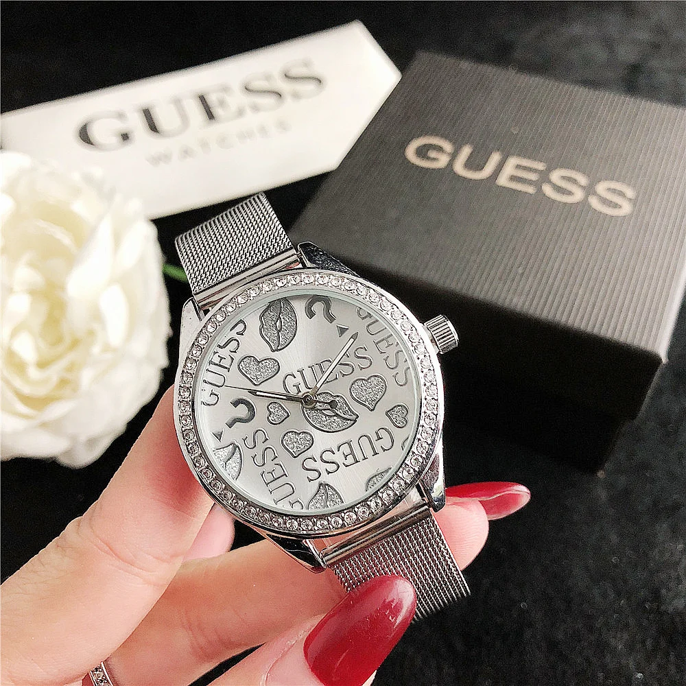 

toptan erkek kol saati hand watch price silver diamond stainless steel mesh band watch premium clone watch casual wristwatches