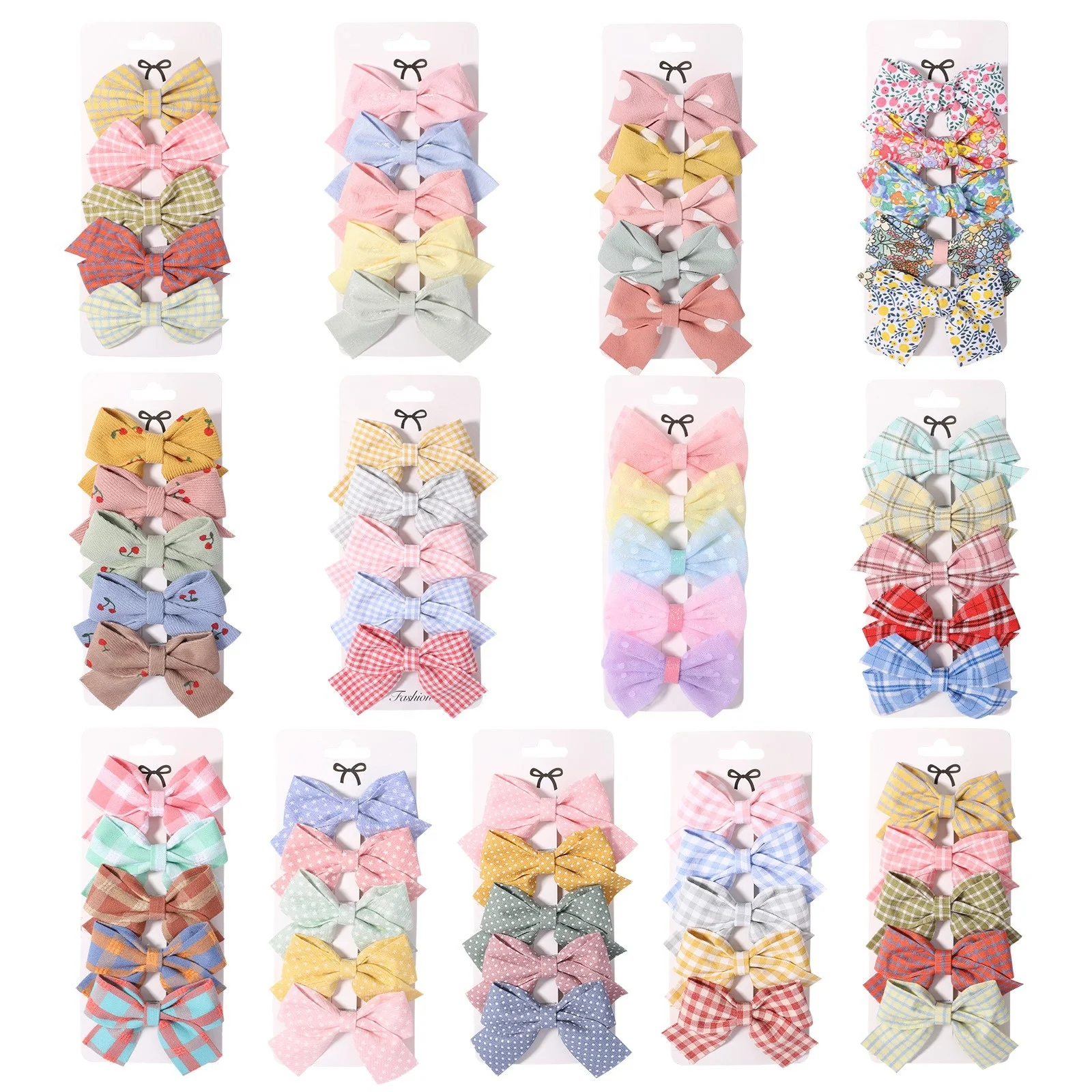 

New arrival bow hair clips 5 packs accessories set kids hair clips 2022