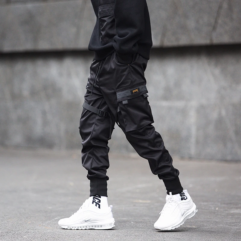 

2020 Men Multi-pocket Harem Hip Pop Pants Trousers Streetwear Sweatpants