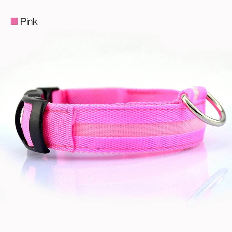 

LED Lights Pet Dog Collars Supplies Adjustable Polyester Glow Custom Puppy Safe Luminous Flashing Necklace, Picture