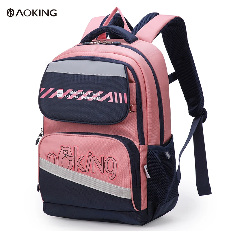 

2020 aoking Cartoon Girls Kids Lovely School Unisex Waterproof Children Cute Waterproof pink Blue Unisex School Bag Backpack