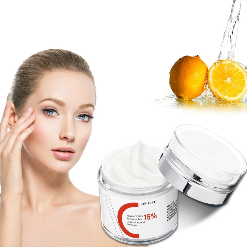 

OEM ODM Creme Blanchissante Vitamin C Whitening Cream Anti Aging Wrinkle Acne Dark Spot Remover Black Skin Bleaching Face Cream