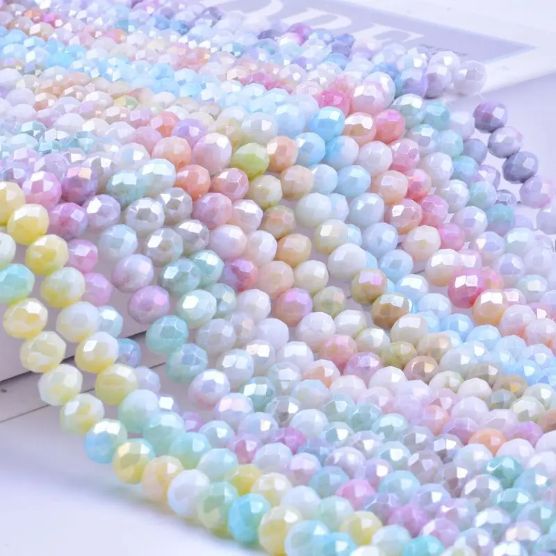 

JC wholesale Multi colors 8mm glass crystal beads for jewelry making faceted crystal beads