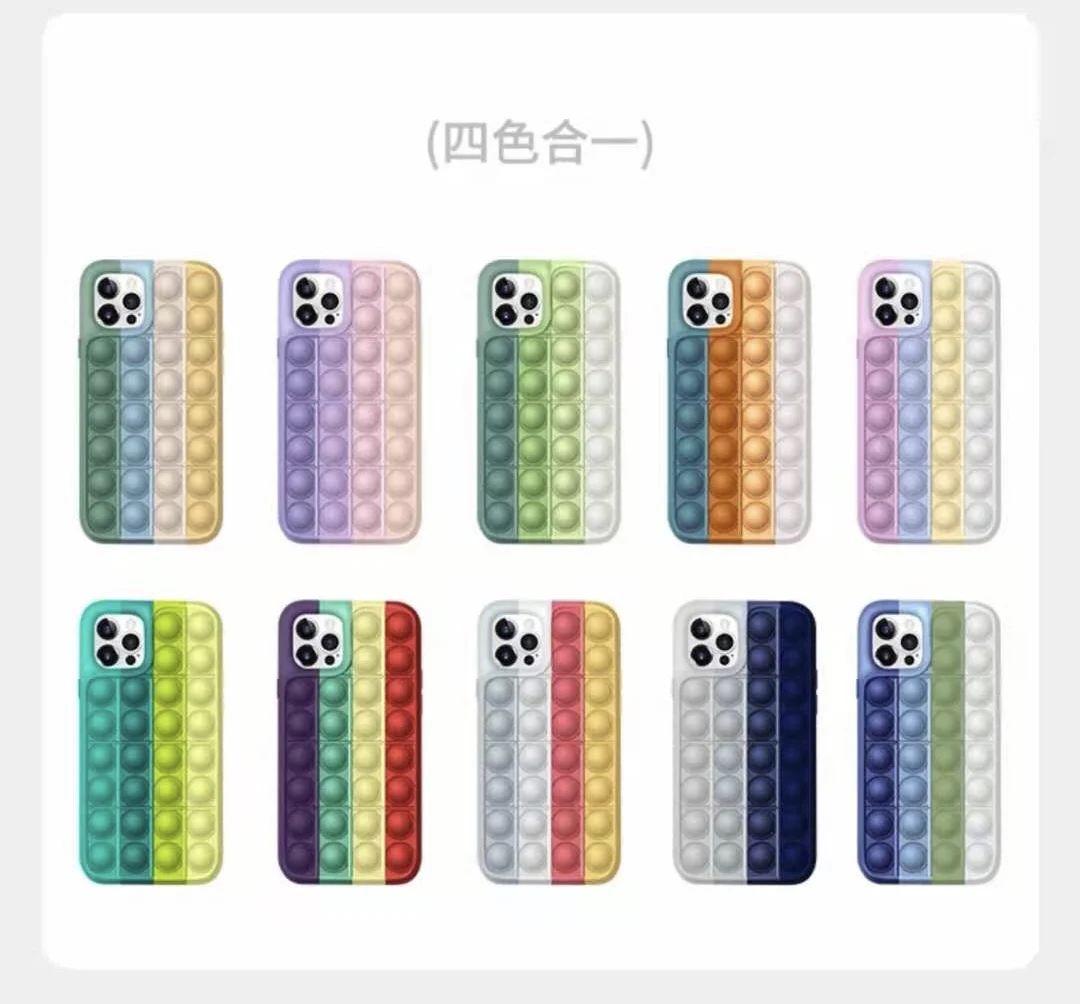 

New arrival 2 in 1 Lovely Cute Amazon Amazon dj Rainbow Silicone phone accessories For iphone 12 pro max rodent pioneer case, Muti