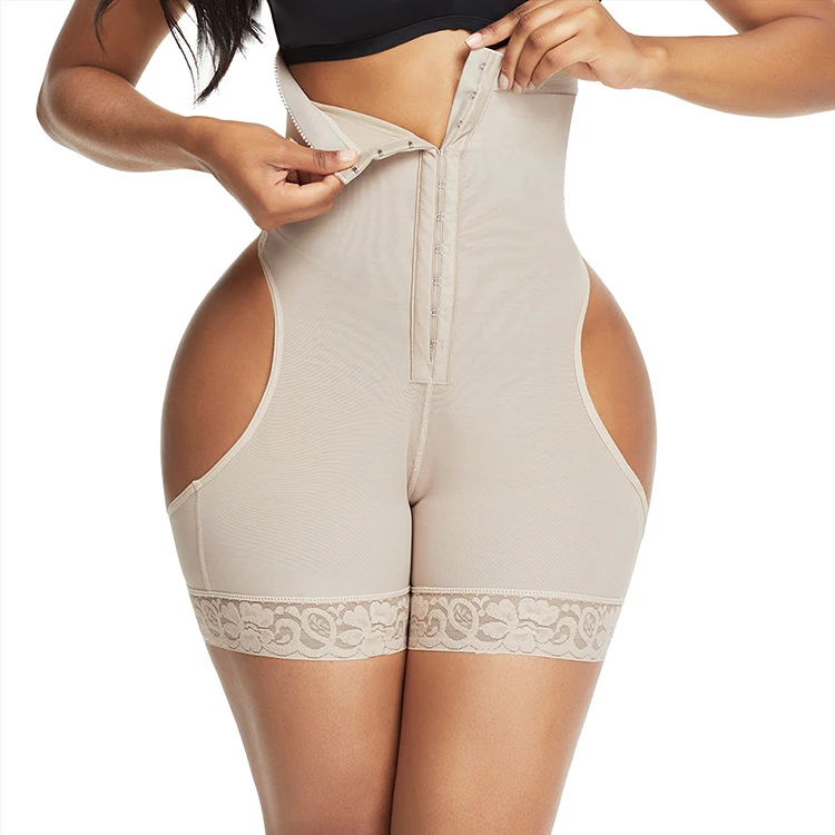 

Wholesale Womens Shapewear Tummy Control High-waist Women Panties Mid-thigh Body Shaper Bodysuit Butt Lifter Shaping Panties, As shown woman body shaper