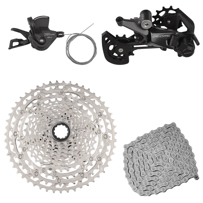 

Shimano Deore M6100 1X12 4-piece set includes RD-M6100SGS+ SL-M6100 R + CS-M6100 51T flywheel + M6100 chain