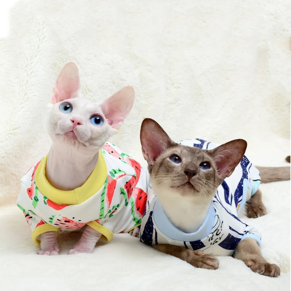 

Pet summer dress breathable clothes for cats dogs comfortable cotton wear for cats jacket sweaters