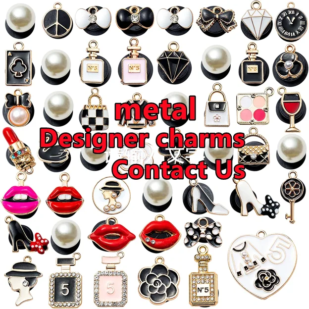 

High-class metal bling diamond accessories alloy metal designer charms for croc shoe decoration, Picture