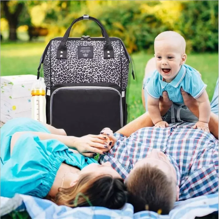 

Leopard Fashion large capacity Bags Baby Backpack for Mother Travel Mom Diaper Bag