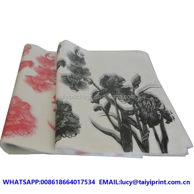 printed wax tissue paper for flowers