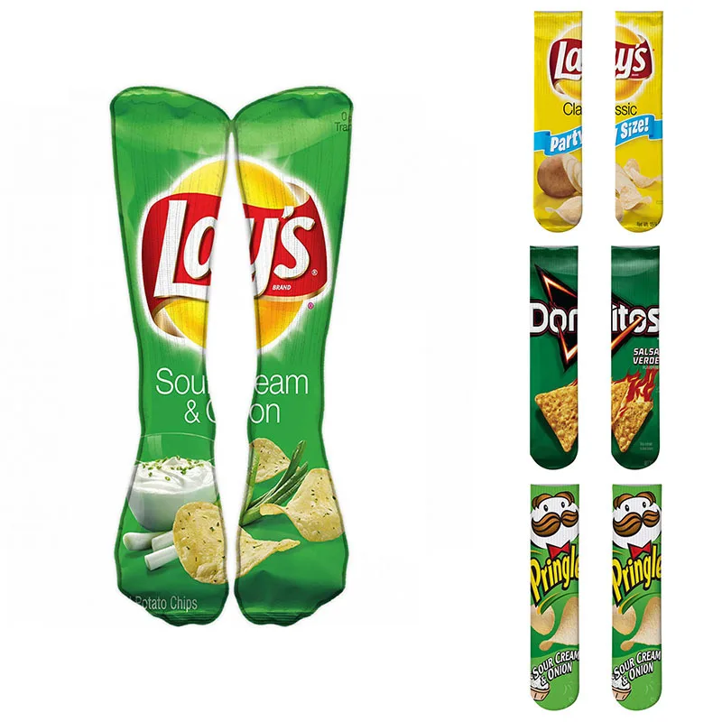 

Fashion Funny Novelty Socks Food Hamburg/Pizza/Sushi Printed Cute Socks Men Women Milk Creative Sport Sock