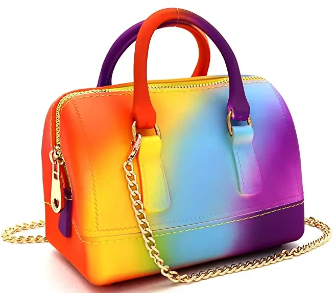 

Fashion Small Crossbody Clear Crystal Jelly Hand Bags Women Handbags Ladies Purse, Multi or custom