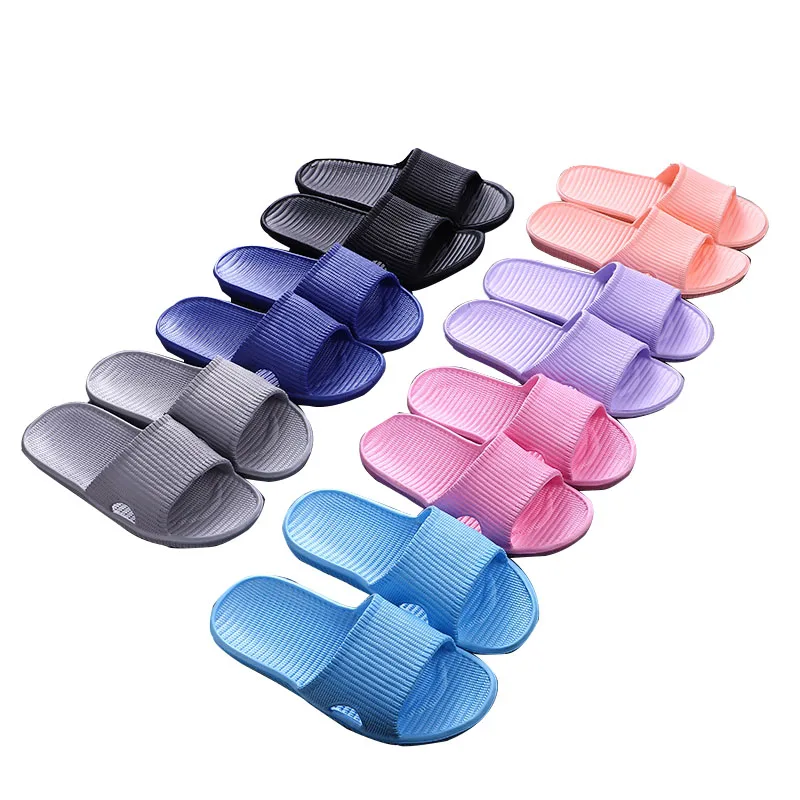 

below 1 dollar factory cheapest ready to ship lady and men soft indoor slippers, Lilac, light blue, black, grey, pink, orange,navy