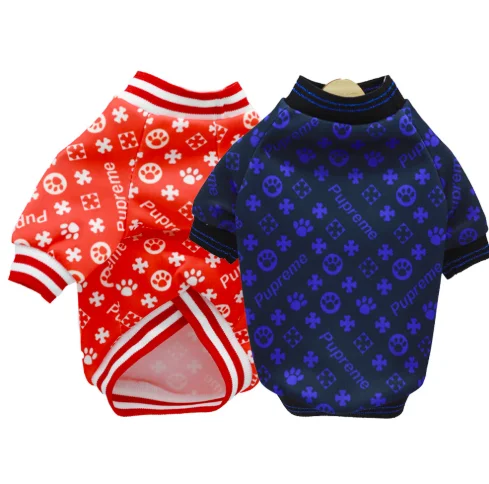 

private label Wholesale High-end Fashion Pupreme Doggy apparel Coat Designer Pet Clothes Clothing Outfit luxury dog clothes, Black, white