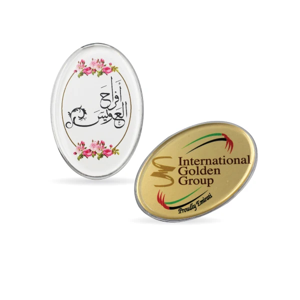 
reusable name tag magnetic name badge with lens cover 