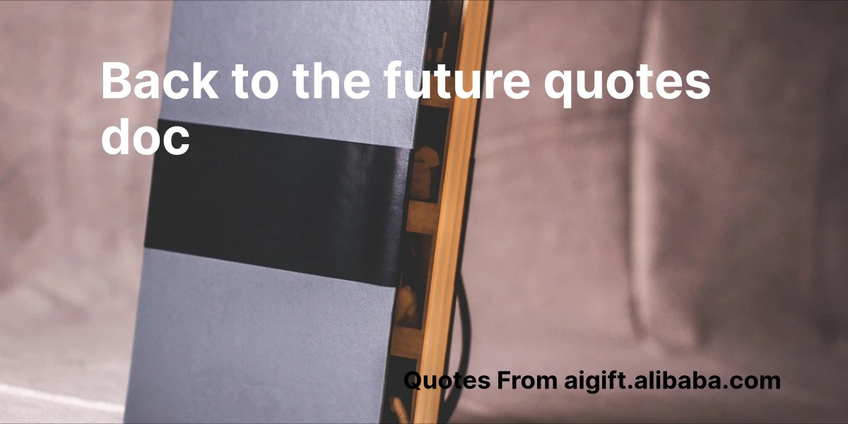 back to the future quotes doc