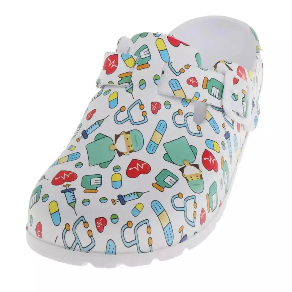 

Cute Nurse Scrub Work Shoes Operating Room Nursing Hospital Clog Shoes, Print designs