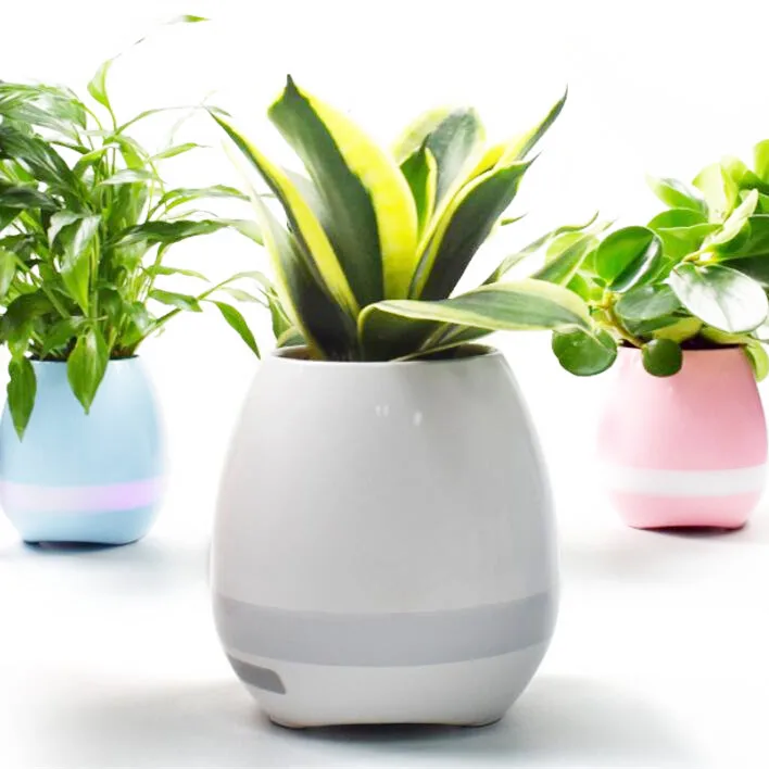 

Wireless Blue tooth Touch Sensor Smart Music Pot Model K3 Best Material Flower Pot, Pink, blue, white, etc