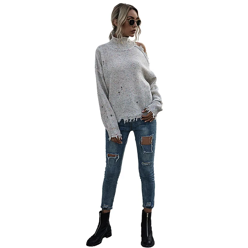 

Autumn and winter fashion turtleneck knit sweater supplier woolen sweater