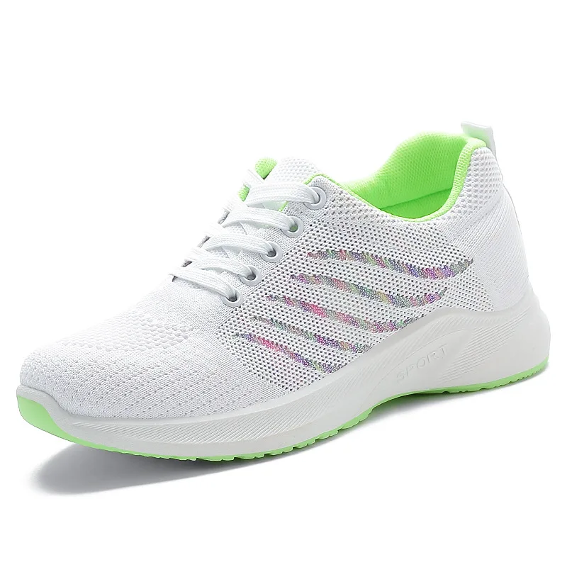 

new summer wholesale price knitted upper breathable womens running shoes women's athletic shoes, 4 colors