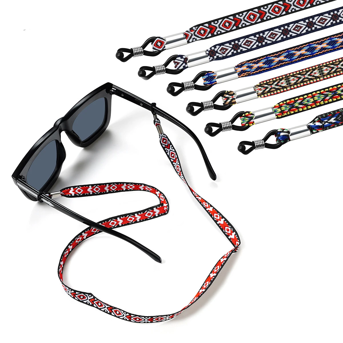 

Wholesale Cotton Ribbon Sunglasses Fashion Eye Eyewear Eyeglasses Reading Presbyopic Glasses Rope Cord For Eyeglasses, Red,yellow,brown,black,blue,dark blue