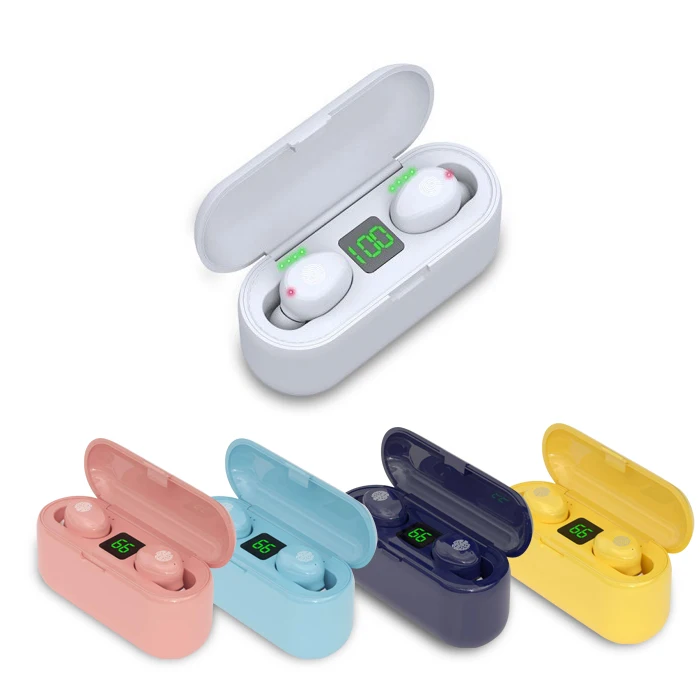 

2021 Hot Selling F9-34 Tws Wireless Earphones Powerbank Power LCD Display F9 Earbuds Wireless Headphones with Charging Case