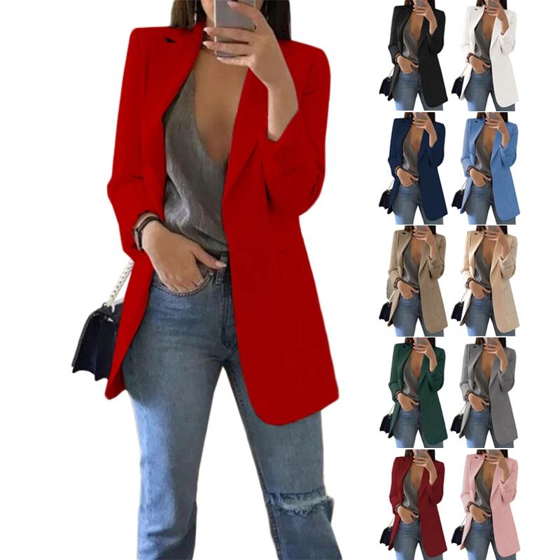 

LINSHI OEM Custom Fashion 5XL Plus Size Red Formal Blazers and Coats for Women