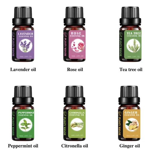 

Popular essential oil 6 pack gift set--6 top natural oil cinnamon tea tree lavender oil