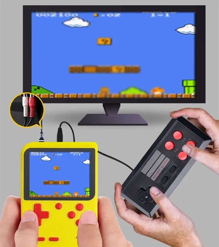 

Retro Handle Game Console 400 In 1 games Portable Handheld