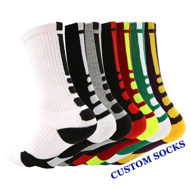

OEM Wholesale Compression Sport Elite Basketball Socks Anti Slip Football Socks Mens Breathable Athletic Socks Custom Logo, As picture
