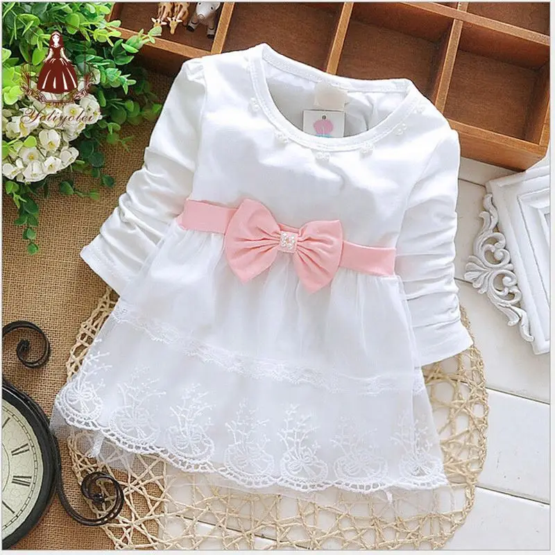 

MKMN Little Kid Baby Kid Flower Girl Red Summer Party Dress Costume Birthday Princess Dress With Big Bow, Pink, white, yellow