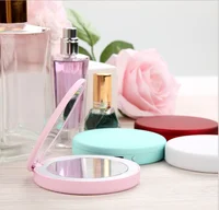 

Wholesale antique girls led mirror colorful USB charging double sided mirror light led pocket makeup round foldable mirror