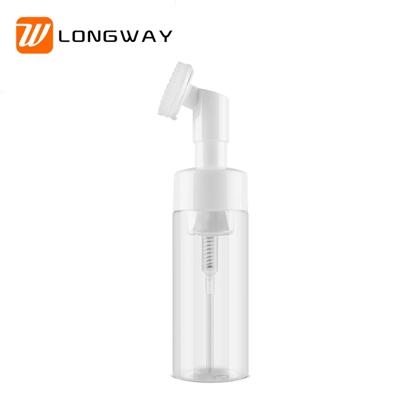 100ml 150ml Pet Face Wash Cleanser Foam Pump Bottle With Applicator