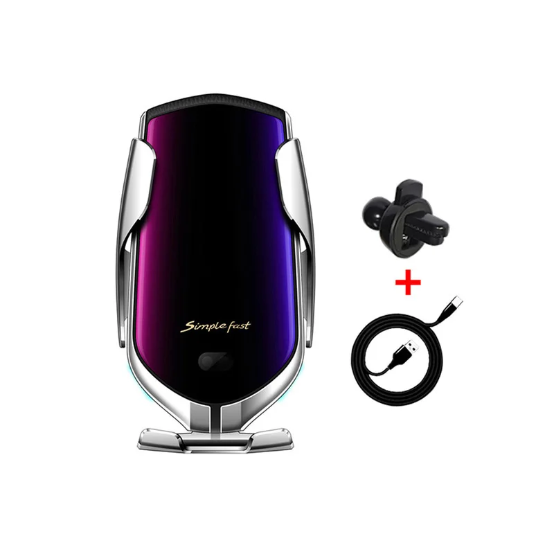

Amazon R1 Phone Holder 10W auto clamping qi 2021 wireless car charger, 5 color