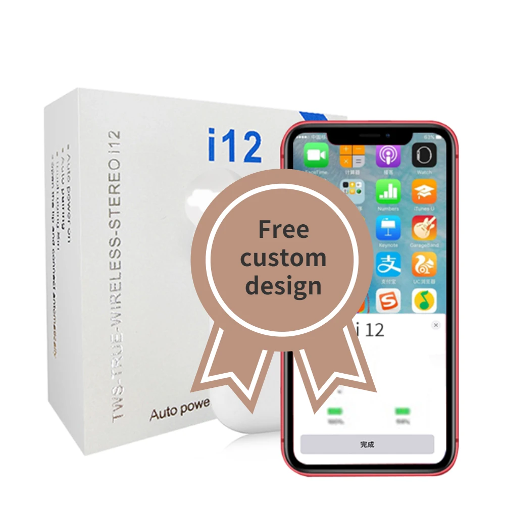 

Custom Logo I12 Tws Wireless Earphones Audifonos Hands Free Stereo Earbuds Cheap Air i12
