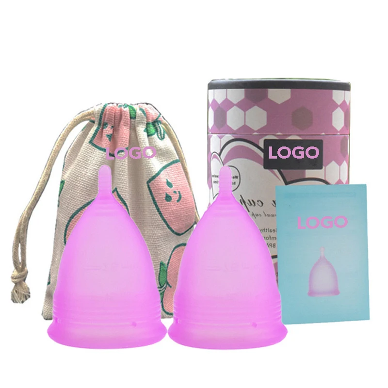 

Reusable Eco-Friendly Women Menstruation Period Organic Medical Grade Silicone Copa Menstrual Cup ISO13485 manufacturer, Pink/purple or customized
