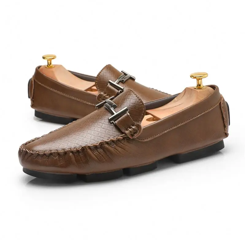 

Wholesaable fashion custom rubber loafers driving slip on flat leather men casual shoes, Optional