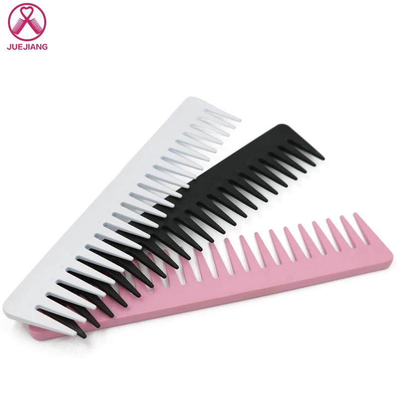 

Super Amazon Professional Hairdressing Salon Carbon Fiber Plastic Anti-static Wide Big Tooth Detangling Hair Comb