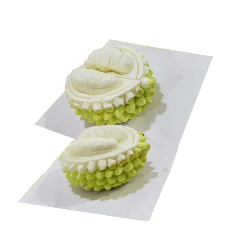 

1188 3D fruit durian cake mousse silicone mold diy creative fondant ice cream baking mold, Translucent