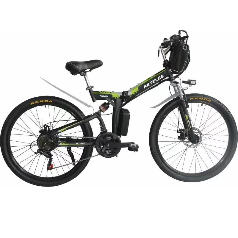 

New Folding Electric Bike Keteles 26 inch Lithium Battery Mountain Bike Variable Speed Electric Bike