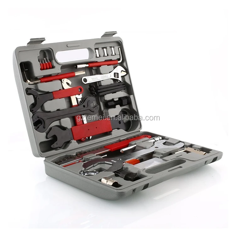 

Hot selling 44pcs professional bicycle accessories multi tool set box, hand mechanic bike tools repair kit