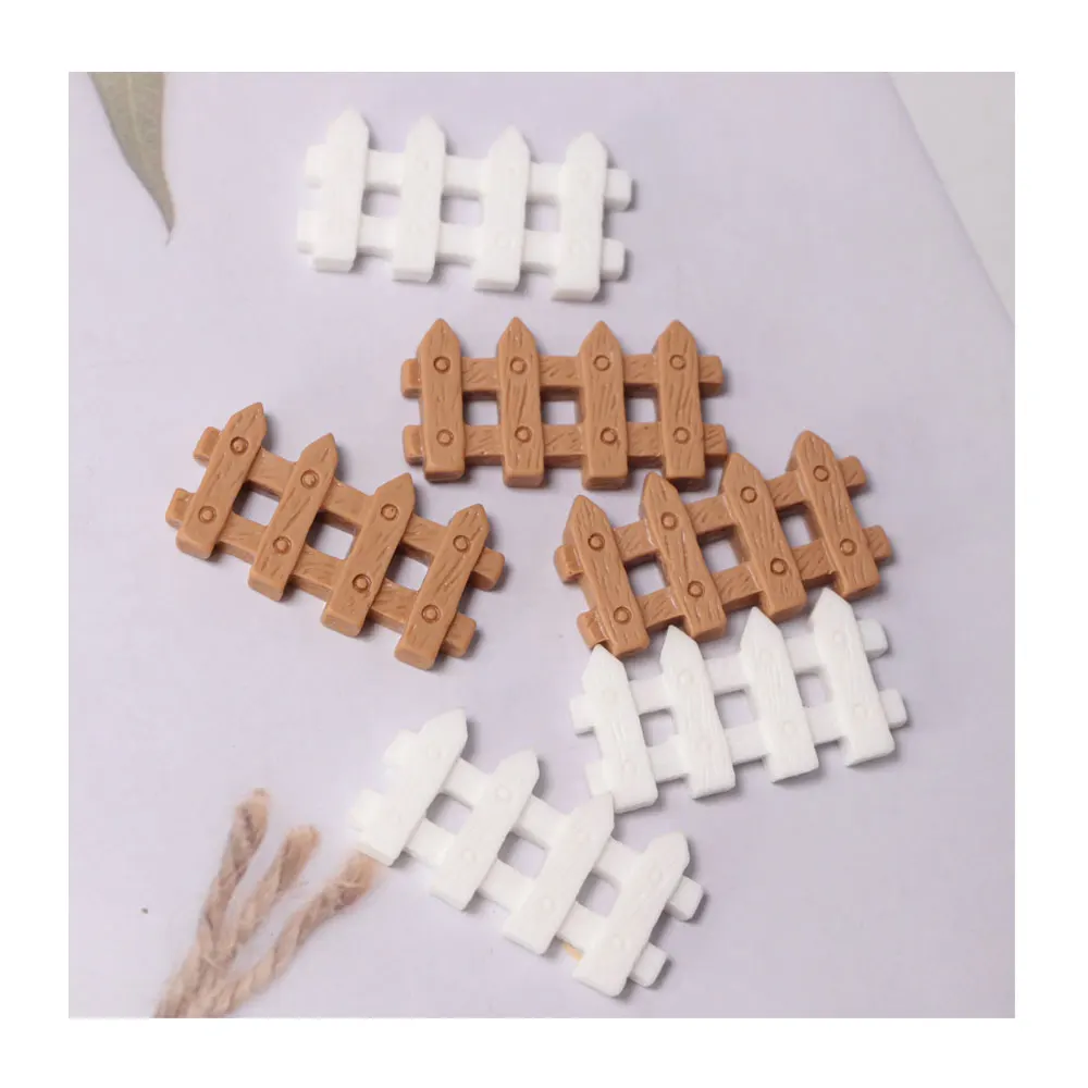 32mm White Miniature Mini Fence Fairy Garden Barrier Resin Craft Room Decor Maison Figurine Home Decoration Accessories