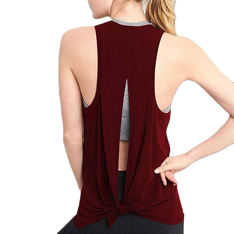 

2021 custom women tank tops t-shirt womens yoga big size tank top