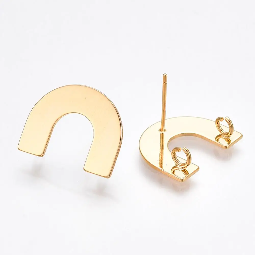 

Pandahall Real Gold Plated 925 Sterling Silver Pins Brass Jewelry U-shape Stud Earring making